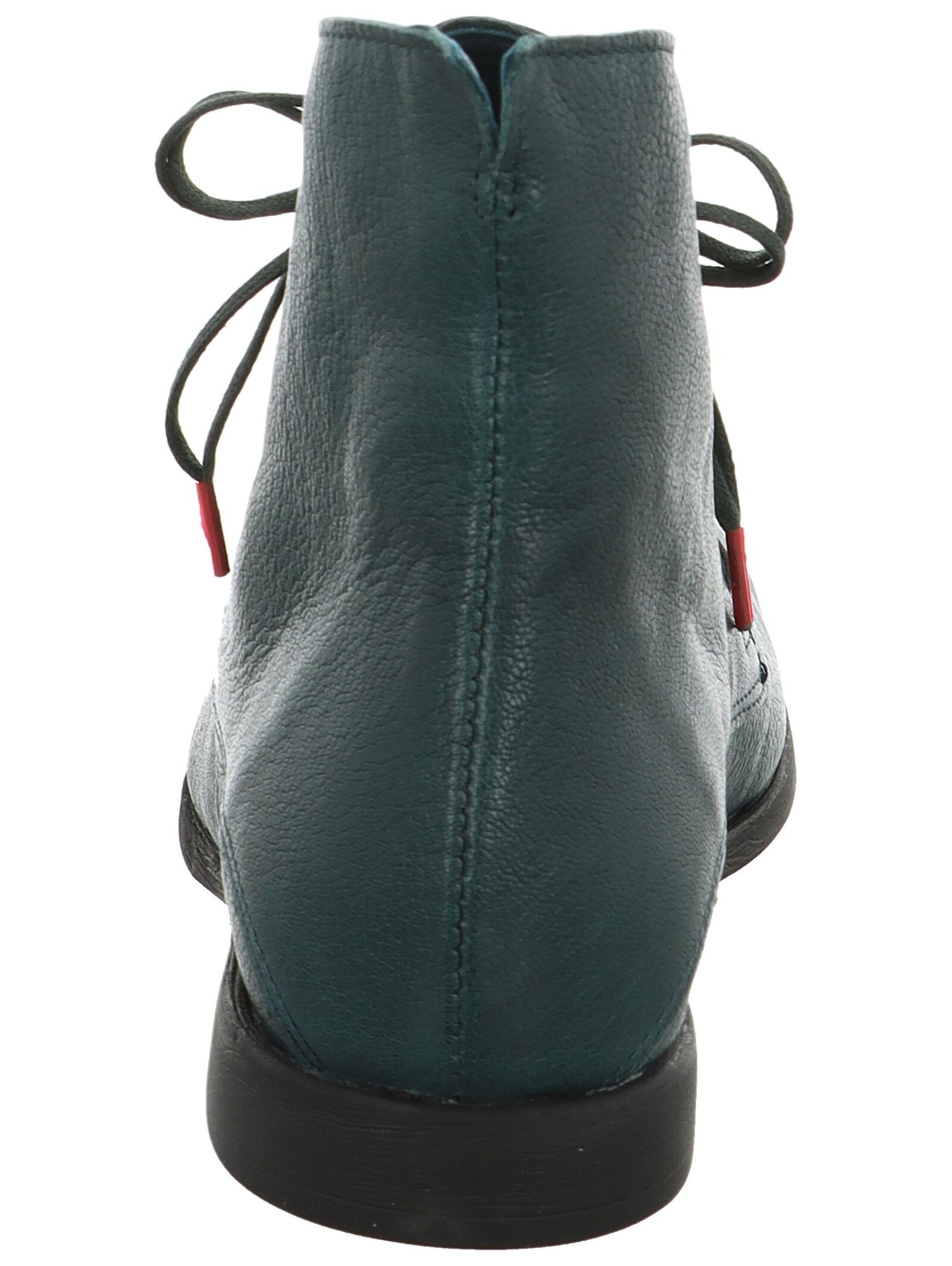 Schnürstiefelette THINK "Think Stiefelette Nappaleder", Damen, Gr. 38, blau (petrol), Nappaleder, Casual, Schuhe
