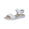 Riemchensandale PAUL GREEN "Paul Green Sandalen Glattleder", Damen, Gr. 39, weiß, Glattleder, casual, Schuhe