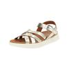 Riemchensandale GEOX "Geox Sandalen Leder", Damen, Gr. 40, gold, Leder, casual, Schuhe