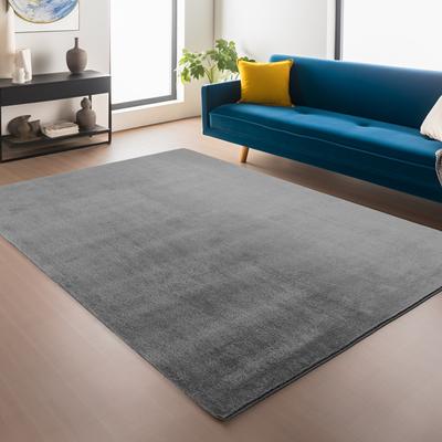 Teppich AYYILDIZ TEPPICHE "JOY 1400", grau, B:120cm H:11mm L:160cm, Polyester, Teppiche, auch Läufer, uni Kurzflor, Wohnzimmer, Kinderzimmer Image