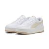 Sneaker PUMA "Court Lally Skye Aqua Metallics Sneakers Damen", Gr. 36, weiß alpine snow light sand beige, Obermaterial: Synthetik, Textil; Futter: Textil; Innensohle: Textil; Laufsohle: Gummi, Schuhe