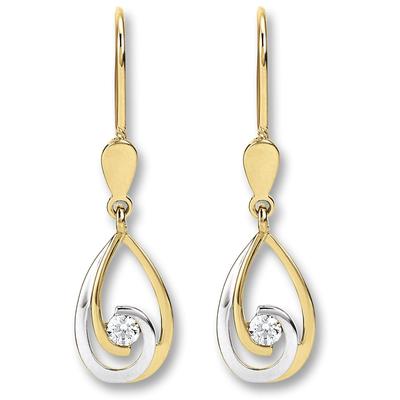 Paar Ohrhänger ONE ELEMENT "Zirkonia Ohrringe Ohrhänger aus 333 Gelbgold", gold, Ohrringe, Damen, Damen,mit Zirkonia, Gelbgold 333-Gold, Gelbgold 333, Gold, zeitlos schön – für besondere Momente gemacht Image