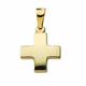 Kreuzkette ADELIA´S "Halskette - Kreuzkette mit Kreuz Anhänger aus 585 Gold", gold, Halsketten, Damen, Gelbgold 585-Gold, Gelbgold 585, Gold, Schmuckset mit bis 45 cm stufenlos verstellbarer 925 Silber Halskette