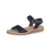 Riemchensandale PAUL GREEN "Paul Green Sandalen Glattleder", Damen, Gr. 40,5, blau (dunkelblau), Glattleder, casual, Schuhe