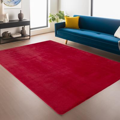 Teppich AYYILDIZ TEPPICHE "JOY 1400", rot, B:120cm H:11mm L:160cm, Polyester, Teppiche, auch Läufer, uni Kurzflor, Wohnzimmer, Kinderzimmer Image