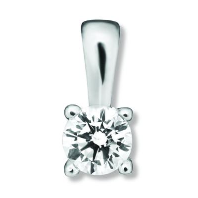 Ketten-Anhänger ONE ELEMENT "0.2 ct Diamant Brillant Anhänger aus 585 Weißgold", silber, Schmuckanhänger, Damen, 0,2 ct, Weißgold 585-Gold-Diamanten, Weißgold 585, Gold, Diamanten, stilvoll & feminin – für die besonderen Augenblicke Image
