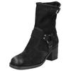 Bikerboots PAUL GREEN "Paul Green Stiefelette Nubukleder", Damen, Gr. 39, schwarz, Nubukleder, casual, Schuhe