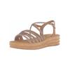 Keilsandalette GABOR "Gabor Sandalen Lederimitat", Damen, Gr. 41, gold, Lederimitat, casual, Schuhe