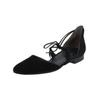 Ballerina PAUL GREEN "Paul Green Ballerinas Veloursleder", Damen, Gr. 40,5, schwarz, Veloursleder, casual, Schuhe