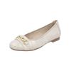 Ballerina REMONTE "Remonte Ballerinas Leder", Damen, Gr. 41, silber, Leder, casual, Schuhe
