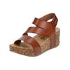 Keilsandalette BLOWFISH "Blowfish Sandalen Lederimitat", Damen, Gr. 41, braun (mittelbraun), Lederimitat, casual, Schuhe