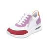 Sneaker REMONTE "Remonte Sneaker Leder", Damen, Gr. 38, bunt (weiß, lila), Leder, casual, Schuhe
