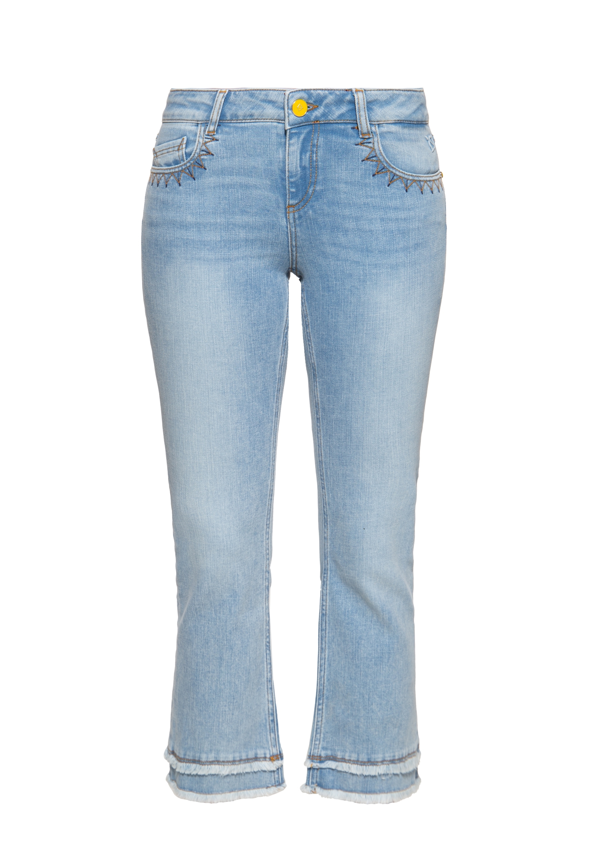 Amor, Truth & Trust Damen Cropped Flare Jeans Brenda hellblau Image