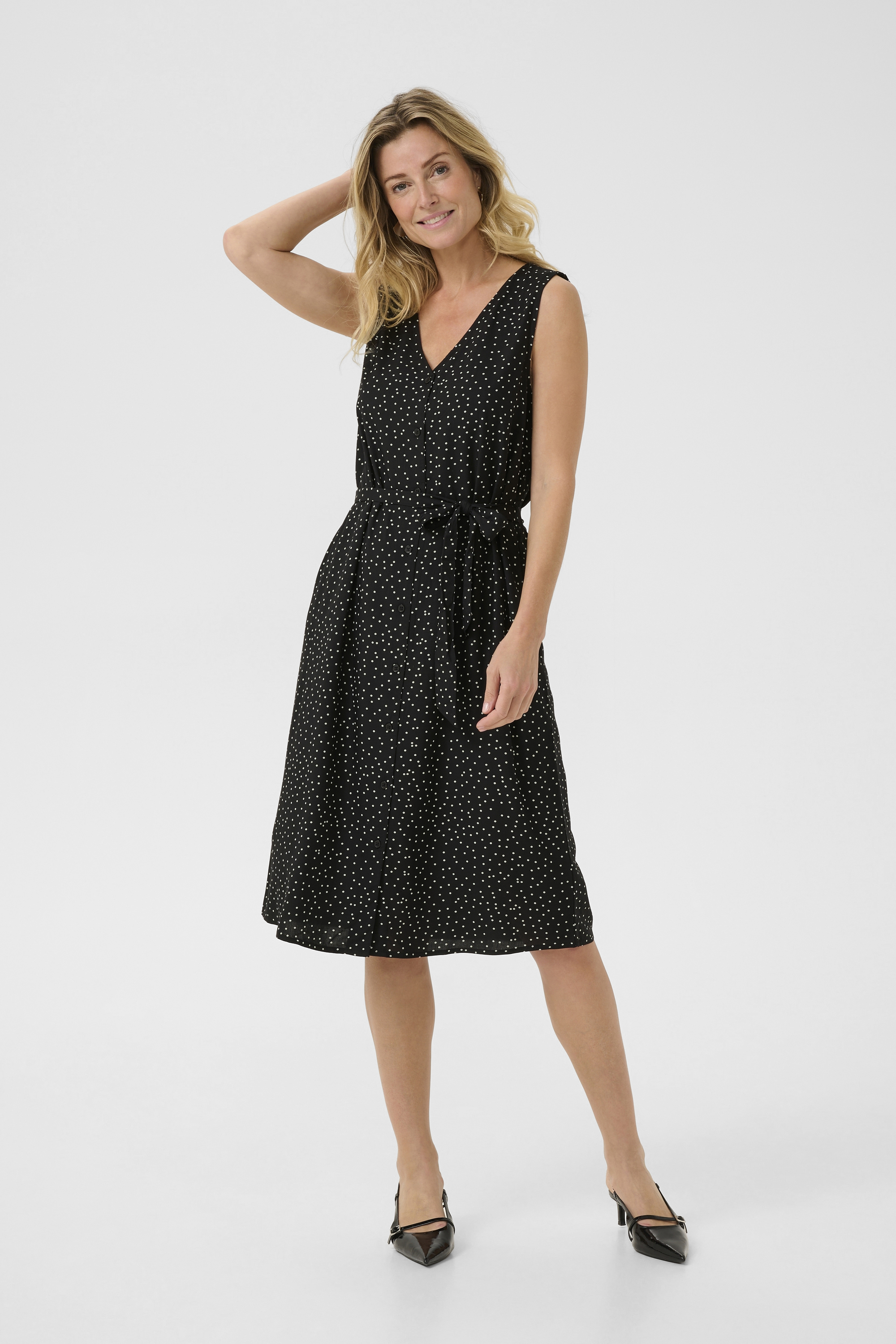 Kleid Weibliche Silhouette black white Image