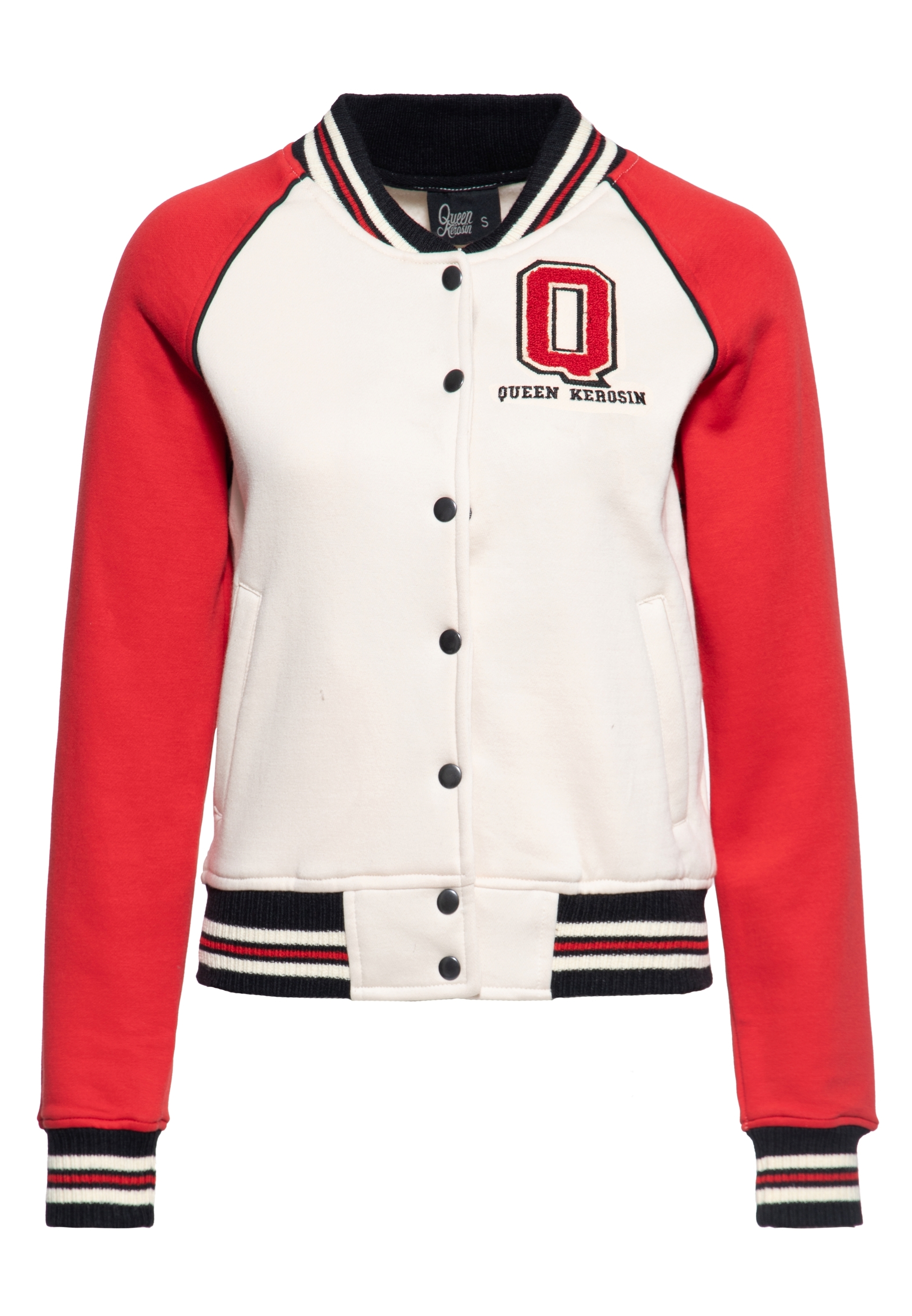 Queen Kerosin Damen College Sweatjacke Q rot Image