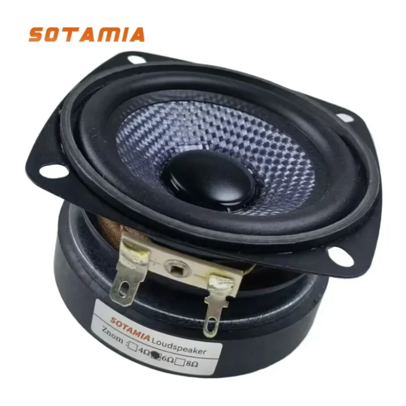 SOTAMIA 1Pcs 3 Inch Audio Power Speaker 6 Ohm 15W Glass Fiber Bass Hifi Music Waterproof Loudspeaker DIY Bluetooth Speaker