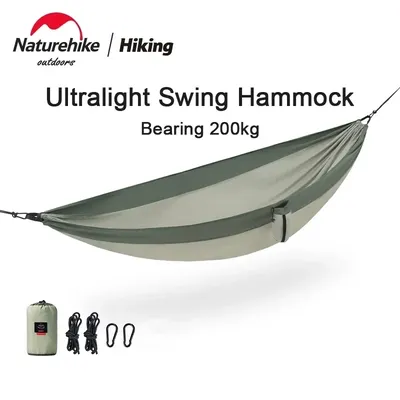Naturehike Swing Hammock 1 2 Persons Ultralight Foldable Outdoor Adult Hammock Portable Swings Hanging Bed Park Camping Hammocks