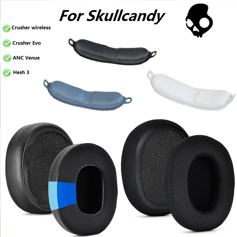 Kühlgel-Ohrpolster für Skullcandy Crusher Wireless, Crusher 3, Venue, Crusher EVO HESH 3-Kopfhörer, Ersatz-Stirnbandkissen Image