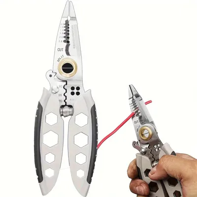 1pc Wire Strippers For Electricians, 7-Inch Multipurpose Wire Stripper, Heavy Duty Multi-Purpose Electrical Wire Stripping Tool