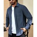 Per uomo Giacca Leggera Giacca in Velluto a Coste Giacca Casual Vacanza Quotidiano Resistente all'usura Tasca Primavera Autunno Semplice Moda Classico Bavero Regolare Nero Blu marino Cammello Marrone