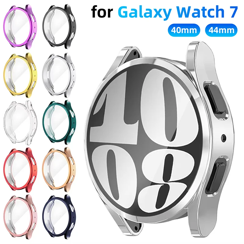 TPU-Beschichtung Hülle für Samsung Galaxy Watch 7 40 mm 44 mm Vollbildschutz Zubehör Rundum-Uhrengehäuse für Galaxy Watch 7 Image