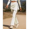 Per donna Pantaloni da corsa Pantaloni a zampa Patchwork Pantaloni All'aperto Sport Outdoor Streetwear Traspirante Asciugatura Rapida Leggero Tennis Golf Corsa Vestibilità regolare abbigliamento