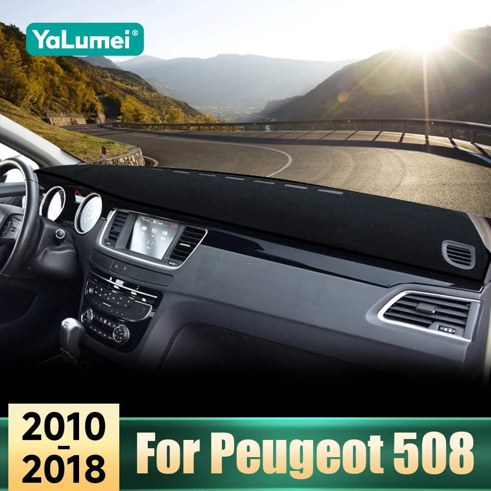Zubehör für Peugeot 508 SW GT 2010 2011 2012 2013 2014 2015 2016 2017 2018 Auto-Armaturenbrett-Abdeckung, Sonnenschutzmatte, rutschfester Teppich Image