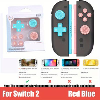 TEMU Button Abxy Key Sticker For Switch 2 Controller Thumb Cap Cover For Ns2 Joystick Light Beige Case