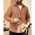 Per uomo Giacca Leggera Giacca in Velluto a Coste Giacca Casual Vacanza Quotidiano Resistente all'usura Tasca Primavera Autunno Semplice Moda Classico Bavero Regolare Nero Blu marino Cammello Marrone