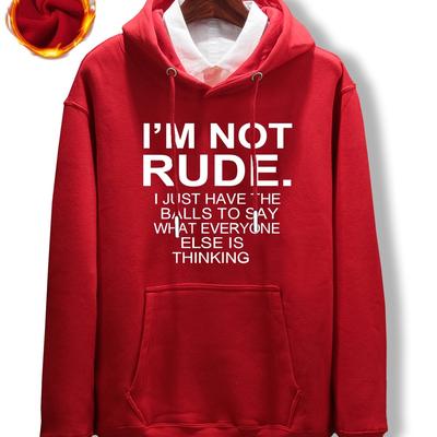 TEMU Men's Casual Hoodie With , 100% Polyester Knit Fabric, Stretch, Regular Fit, 180gsm - Youth Top, Plus Size, Gift Idea Image