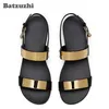 2025 Sommer Männer Sandale Schuhe Designer Männer Alias Echtes Leder Schwarz Mujer Rom Rock Mode Herren Sandale Schuhe, US 6-12!