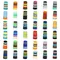 10Pcs Golfing Iron Ferrules Colorful Striped Golfing Iron Ferrules Fit 0.35Inch 0.37Inch Iron Shafts Golfing Equipment JOME