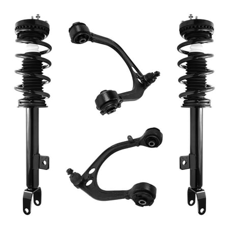 AutoShack Front Complete Strut & Coil Spring Front Upper Control Arms and Ball Joint with Brushings | Replacement for 2011-2020 Dodge Charger 2011-2020 Dodge Challenger 2011-2020 Chrysler 300 | 4-PC