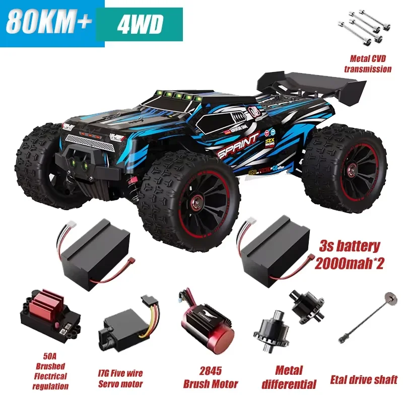 Voiture RC 1/14 4WD 2.4G, voiture télécommandée 550, brosse en carbone, moteur puissant, dérive tout-terrain, voiture de course dans le désert, jouets de camion à distance
