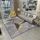 Rugs for Living Room, 120cm x 180cm Super Soft Bedroom Rug Thick Dense Pile Non Shed Washable Rug For Bedroom Carpet Area Rugs Kitchen Floor Mat Gray Black Yellow Gradient Geometry