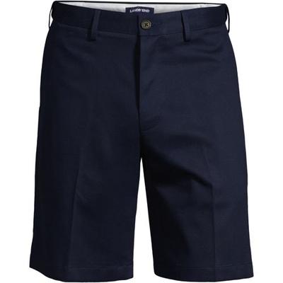 Non-iron Chino Shorts, Comfort Waist, Men, size: 36, regular, Blue, Cotton, by Lands' End