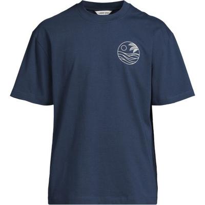 Graphic Tee, Men, size: 38-40, regular, Blue, Cotton, by Lands' End