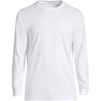 Super-T Long Sleeve T-shirt, Men, size: 50-52, regular, White, Cotton, by Lands' End