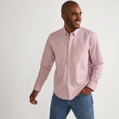 Buttondown Ultimate Shirt, Traditional Fit, Men, size: 46-48, regular, Orange, Spandex/Cotton-blend/Poly-blend, by Lands' End