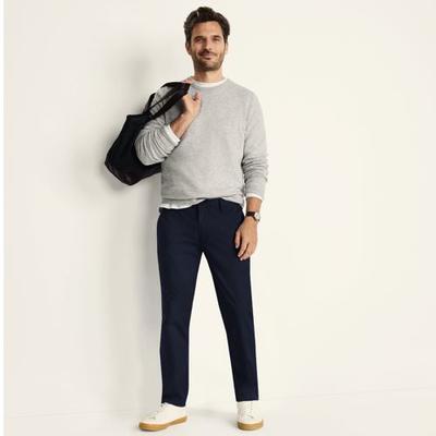 Ultimate Chinos, Slim Fit, Men, size: 30, regular, Blue, Cotton/Spandex/Polyester, by Lands' End