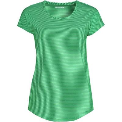Cotton Modal Stretch Jersey T-shirt, Women, size: 8, regular, Green, Cotton Modal, by Lands' End