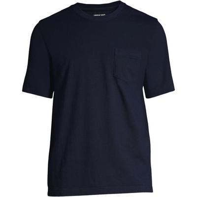 Super-T T-shirt with pocket, Men, size: 38-40, regular, Blue, Cotton, by Lands' End