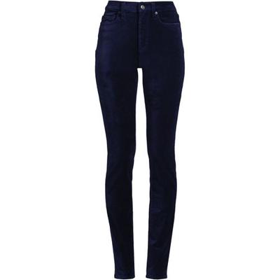 Slim Leg Velvet Jeans, High Waisted, Women, size: 14, regular, Blue, Cotton-blend, by Lands' End