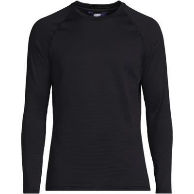 Expedition Crew Neck Thermal Top, Men, size: 42-44, regular, Black, Poly-blend, by Lands' End