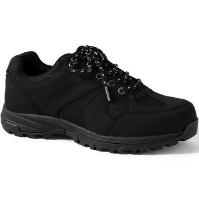 Waterproof Trekker Shoes, Men, size: 7, regular, Black, Leather, by Lands' End