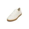 Sneaker MARC O'POLO "aus edlem Rindleder", Herren, Gr. 42, weiß (weiß cotton), Obermaterial: 100% Leder (Rind), unifarben, Schuhe