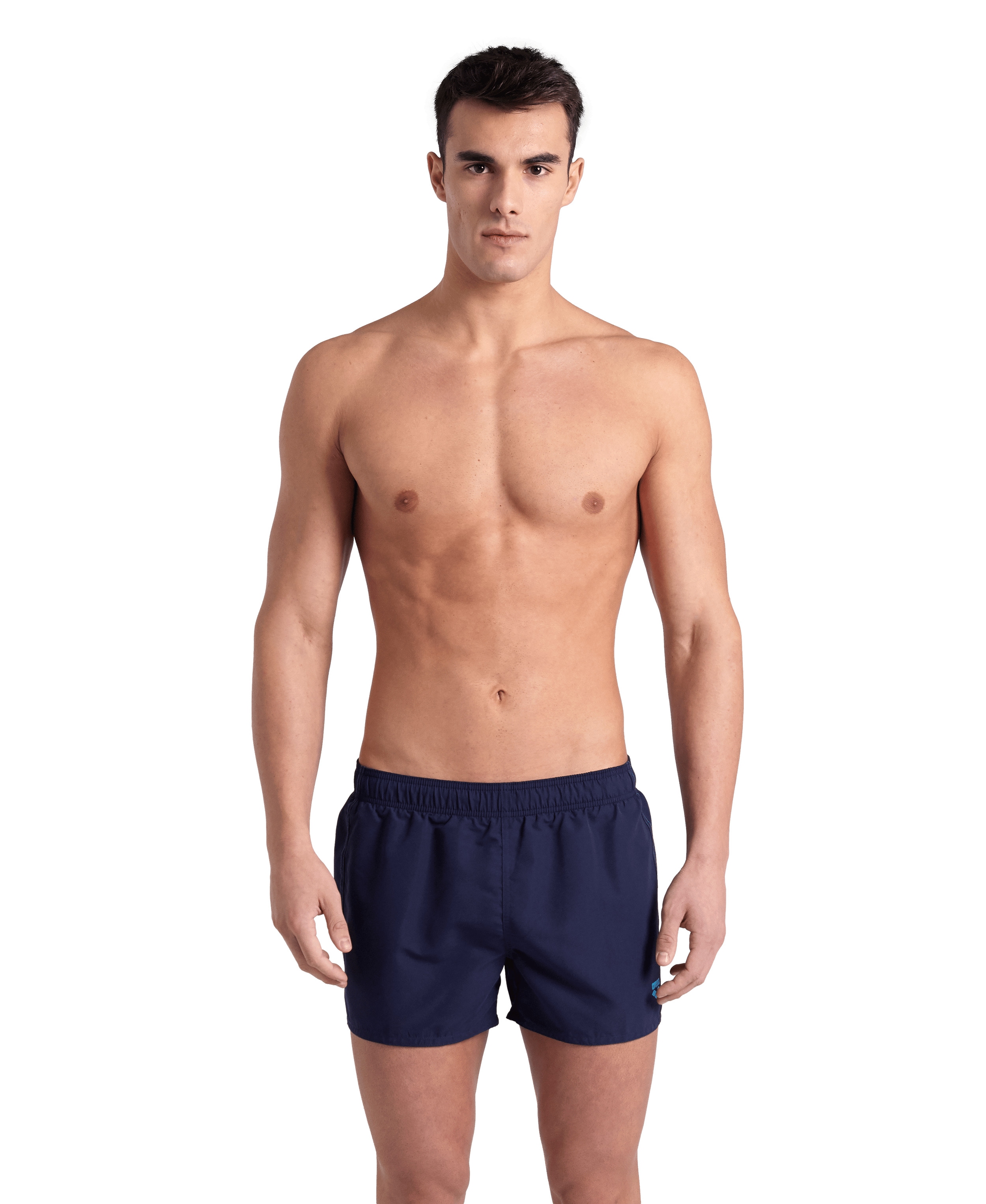 Badeshorts ARENA "FUNDAMENTALS X-SHORT R", Herren, Gr. XL, N-Gr, navy, turquoise, Obermaterial: 100% Polyester, Badehosen Image