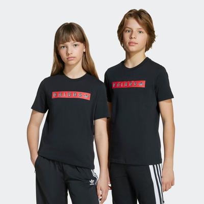 T-Shirt ADIDAS ORIGINALS "TEE", Kinder, Gr. 146, schwarz, Obermaterial: 100% Baumwolle, sportlich, Rundhals, Shirts Image