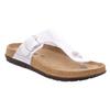 Zehentrenner ROHDE "RODIGO", Damen, Gr. 37, silber (silberfarben), Lederimitat, metallic, casual, Schuhe, mit verstellbarer Schnalle