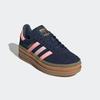 Sneaker ADIDAS ORIGINALS "GAZELLE BOLD KIDS", Gr. 37, night indigo, glow pink, gold metallic, Leder, Synthetik, sportlich, Schuhe